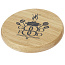 Scoll wooden coaster with bottle opener - Unbranded