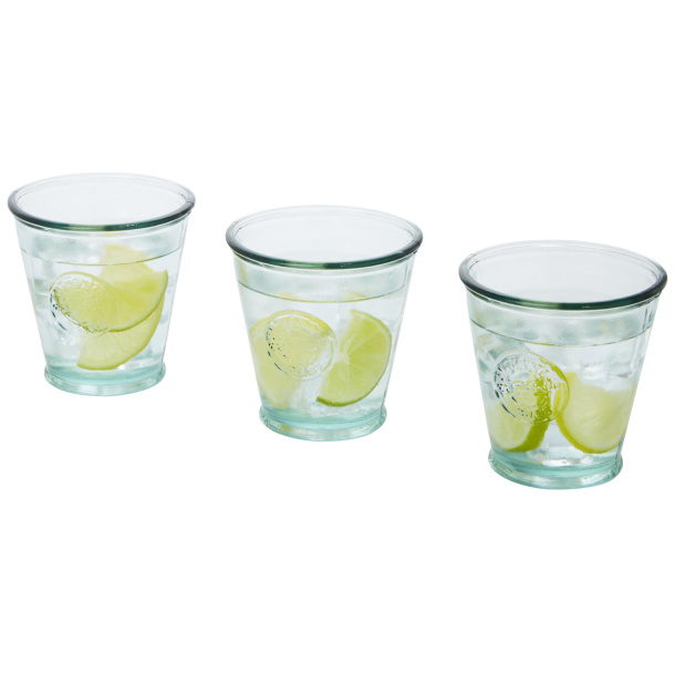 Copa 3-piece 250 ml recycled glass set - Authentic