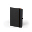 STANLEY BLACK A5 notebook with elastic band, pen loop and colored edge
