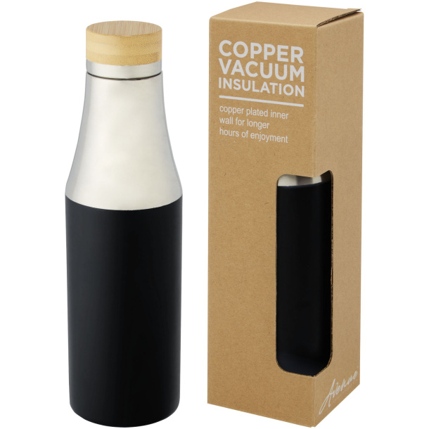 Hulan 540 ml bakrena boca od nehrđajućeg čelika izolirana vakuumom s poklopcem od bambusa
