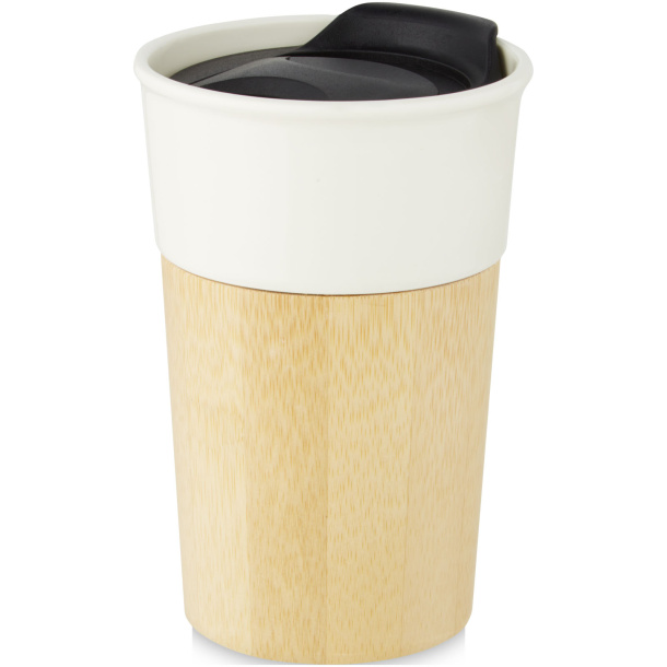Pereira 320 ml porcelain mug with bamboo outer wall - Unbranded