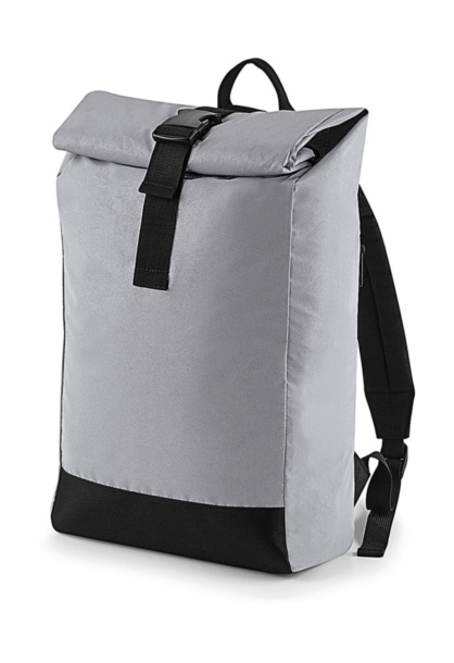  Reflective Roll-Top Backpack - Bagbase