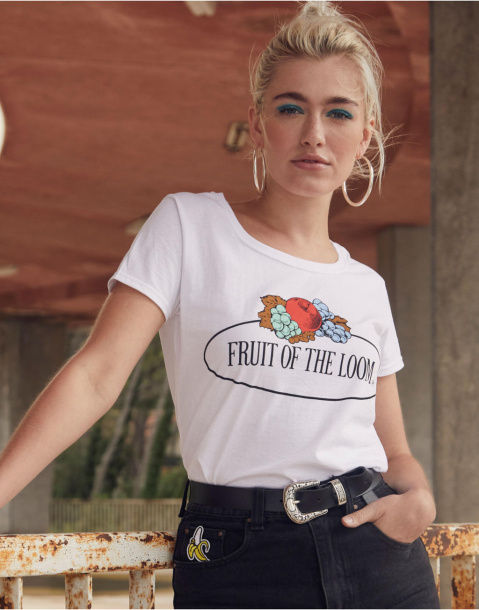  Vintage ženska kratka majica s velikim logom - Fruit of the Loom Vintage Collection