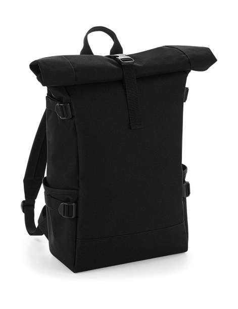 Block Roll-Top Backpack - Bagbase