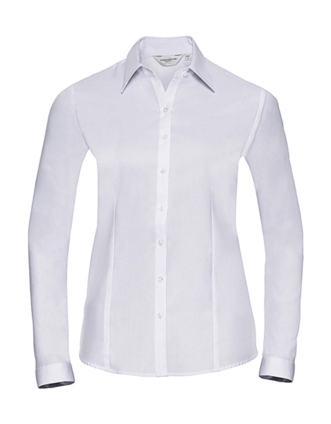 Ladies' LS Herringbone Shirt - Russell Collection