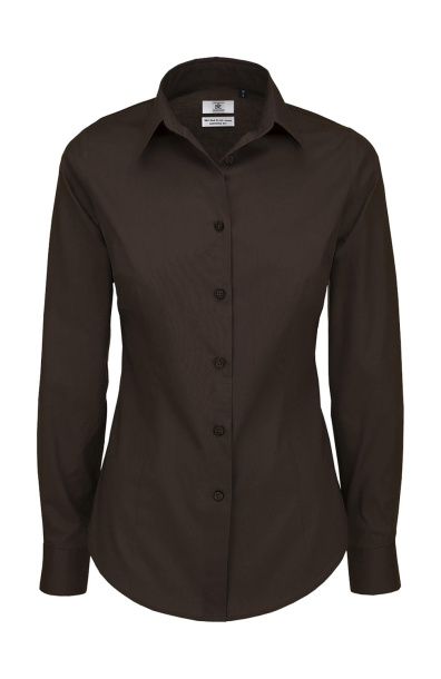  Black Tie LSL/women Poplin Shirt - B&C