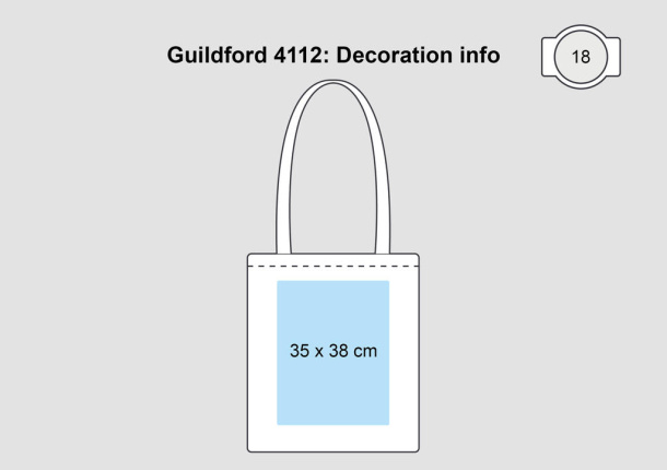  Guildford Cotton Shopper/Tote Shoulder Bag, 140 g/m² - Shugon