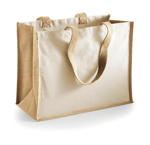  Dvobojna torba za kupovinu od jute i pamuka - Westford Mill