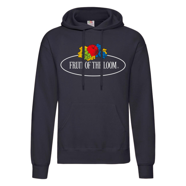  Vintage Hooded Sweat Classic Large Logo Print - Fruit of the Loom Vintage Collection