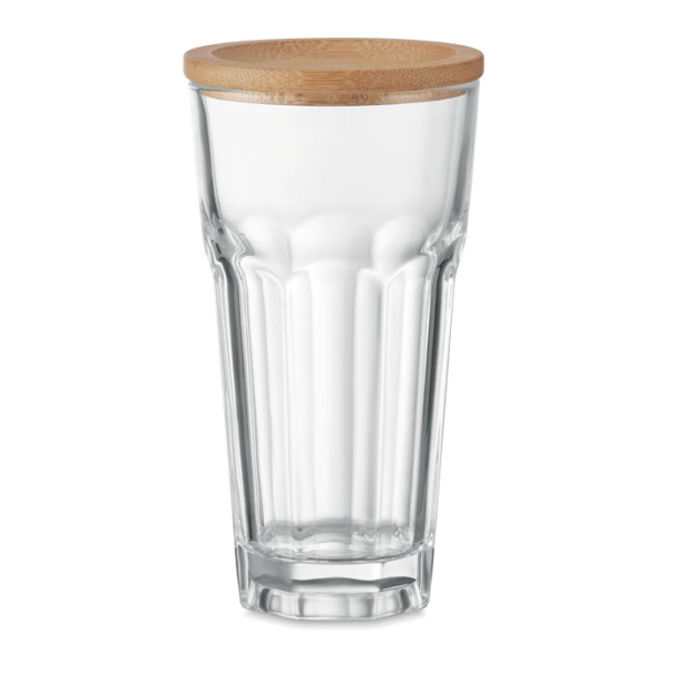 SEMPRE Glass with bamboo lid/coaster