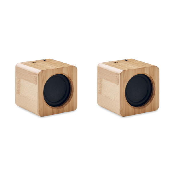 AUDIO SET Set of Bamboo wireless speaker