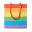 BOREALIS Pamučna torba za kupovinu u duginim bojama, 200 g/m²