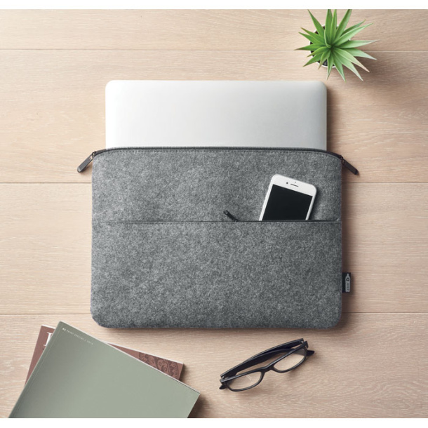 TOPLO RPET felt zipped laptop bag