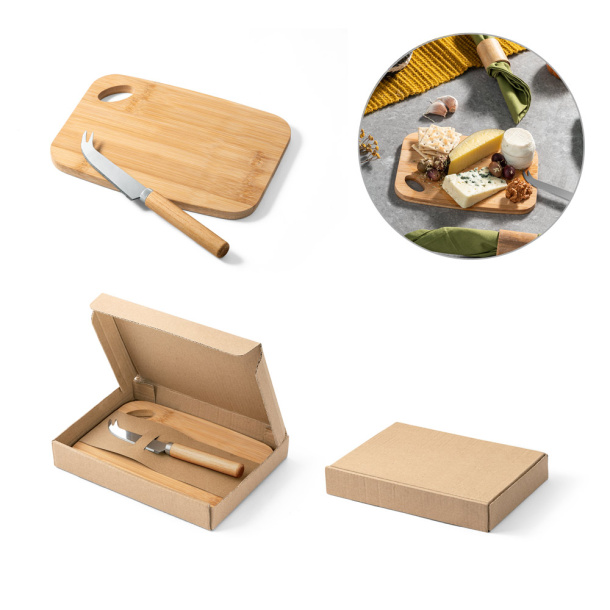 CAPPERO Set with board and cheese knife
