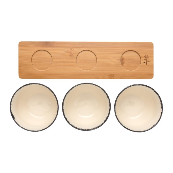 Ukiyo 3-dijelni set zdjelica s poslužavnikom od bambusa