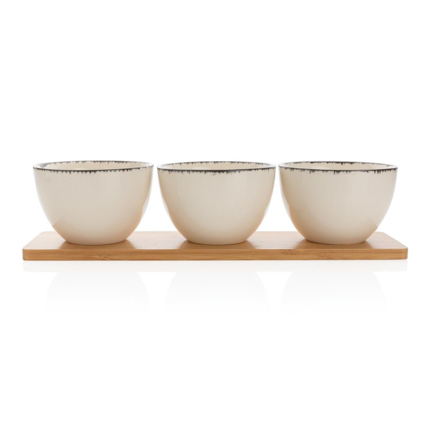 Ukiyo 3-dijelni set zdjelica s poslužavnikom od bambusa