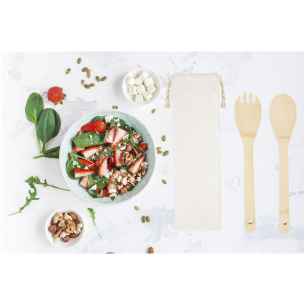 Endiv bamboo salad spoon and fork - Bullet
