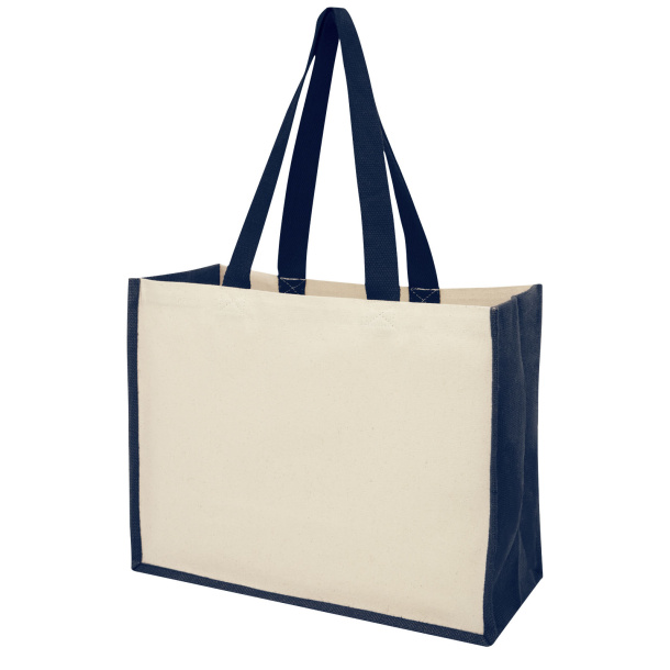 Varai 320 g/m² canvas and jute shopping tote bag