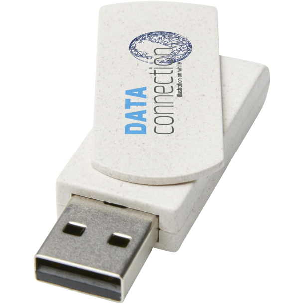 Rotate 16GB wheat straw USB flash drive - Unbranded