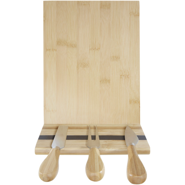 Mancheg bamboo magnetic cheese board and tools - Seasons