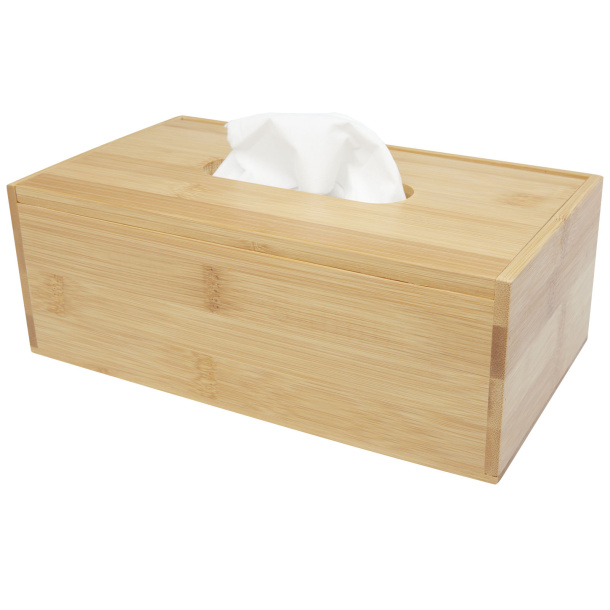 Inan bamboo tissue box holder - Unbranded