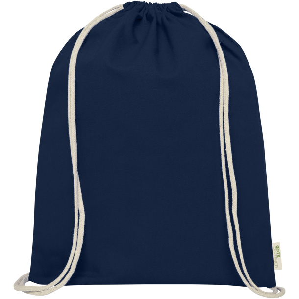 Orissa 140 g/m² GOTS organic cotton drawstring backpack - Unbranded