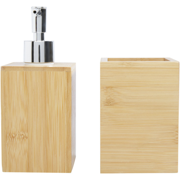 Hedon 3-piece bamboo bathroom set - Bullet