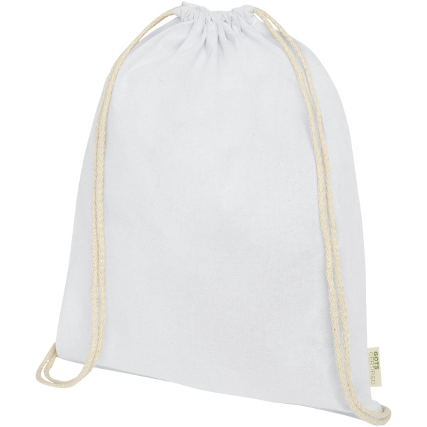 Orissa 100 g/m² GOTS organic cotton drawstring backpack - Unbranded