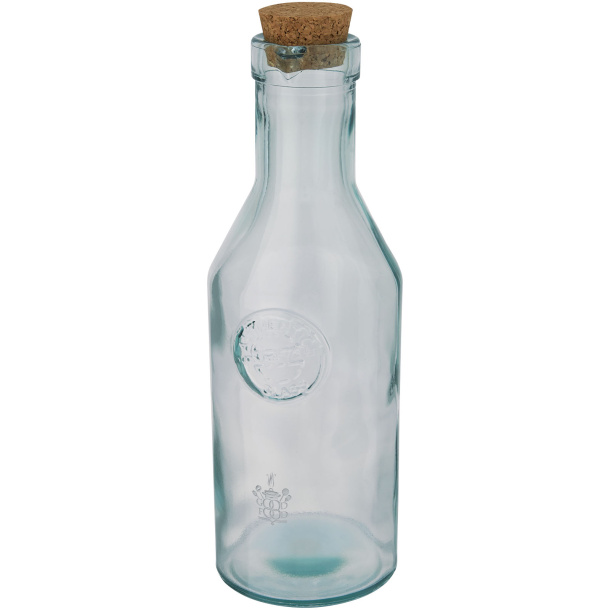 Fresqui recycled glass carafe with cork lid - Authentic