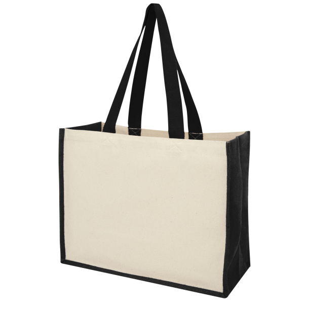 Varai 320 g/m² canvas and jute shopping tote bag - Unbranded