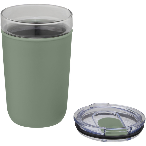 Bello staklena šalica s vanjskom stijenkom od reciklirane plastike 420 ml