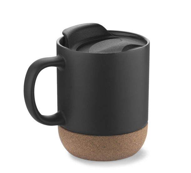 Ceramic mug with on sale lid
