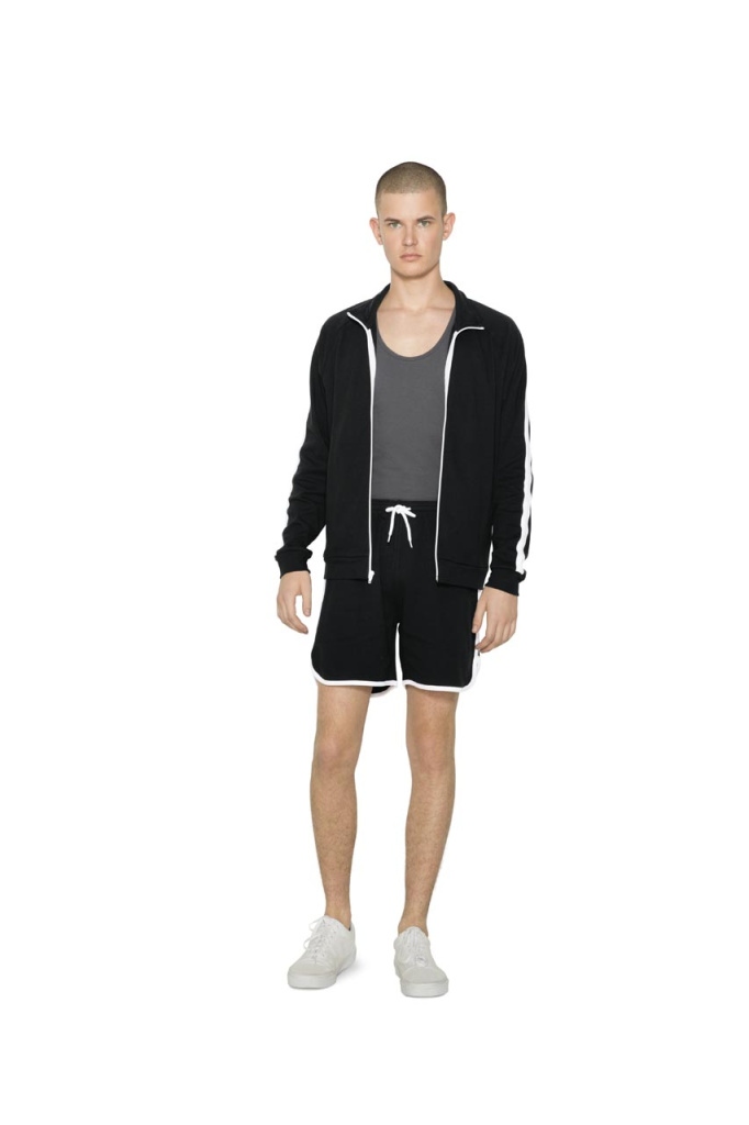 Unisex interlock basketball shorts american apparel aarsa7423nv
