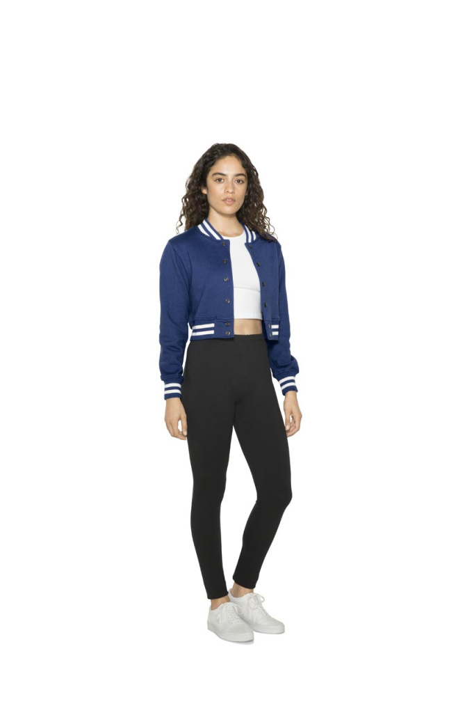 Women s heavy terry cropped club jacket american apparel aahvt3529lap lap wh xl Promoshop