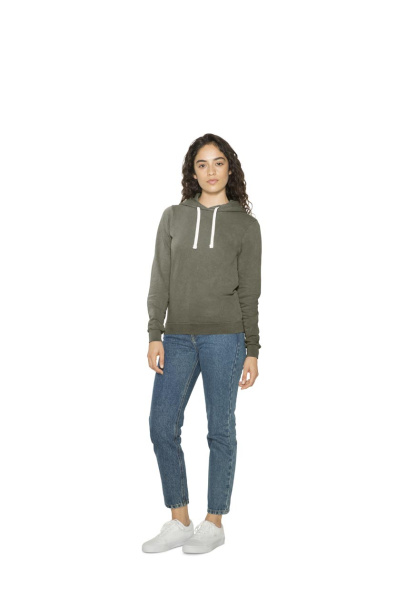  WOMEN'S FRENCH TERRY GARMENT DYED MID-LENGTH HOODIE - American Apparel