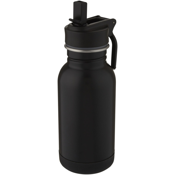 Lina 400 ml stainless steel sport bottle with straw and loop - Unbranded