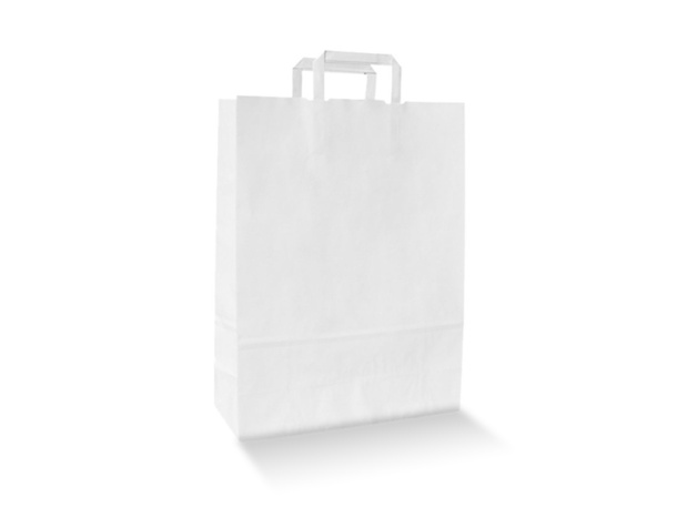 EKO White paper bag with flat handles