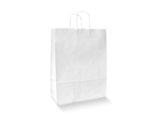 EKO Bijela papirnata vrećica s pletenom ručkom (veće dimenzije)