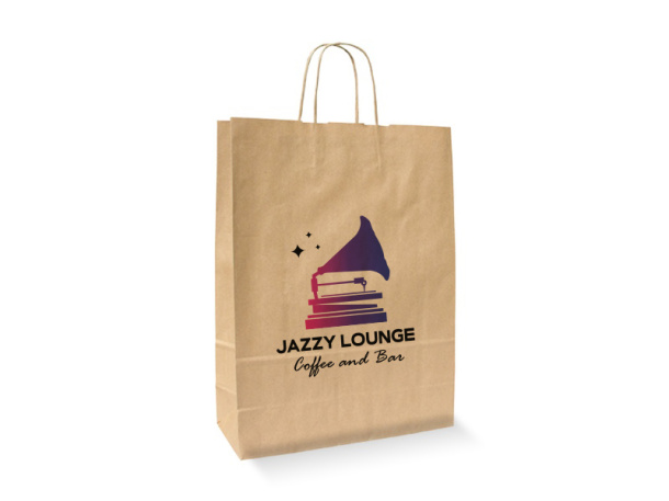 NATURE Paper bag with twisted paper handles (larger dimensions)