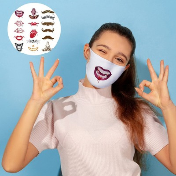  Reusable face mask with filter space and silver ions
