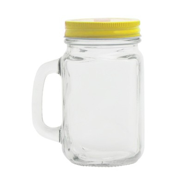  Drinking jar 500 ml with straw