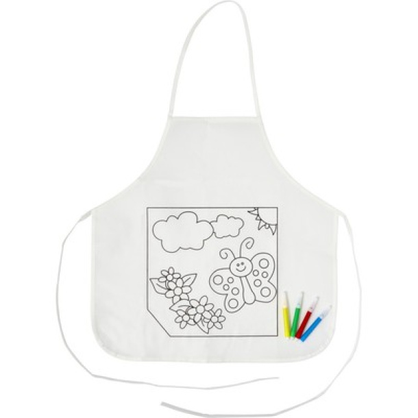  Kitchen apron for colouring, felt tip pens