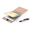  Memo holder, notebook approx. A6, sticky notes, ball pen