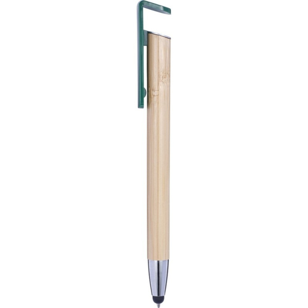  Bamboo ball pen, touch pen, phone stand