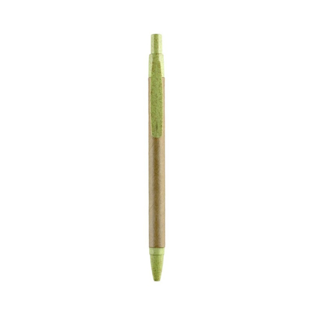  Ball pen with paper barrel and coloured bamboo fibre details