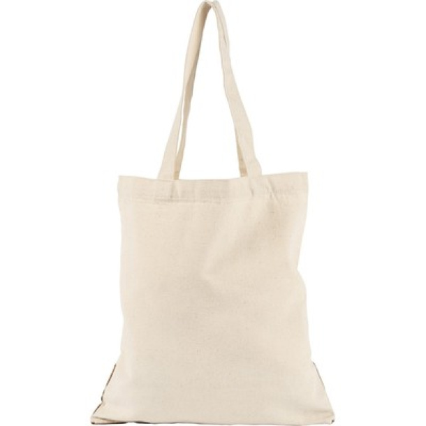  Cotton shopping bag with cork element, cotton 250 g/m2