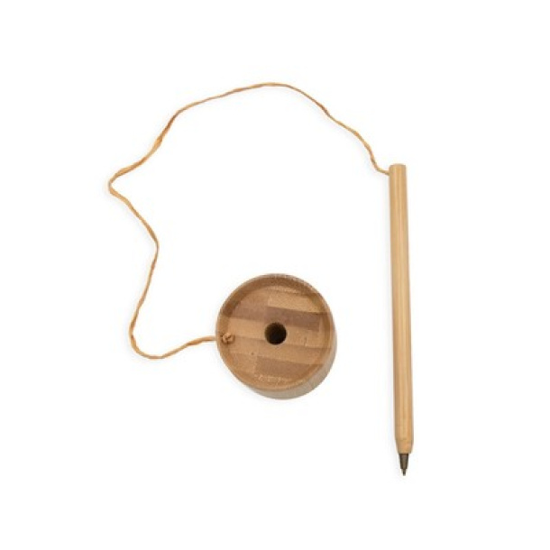  Bamboo ball pen with stand B'RIGHT