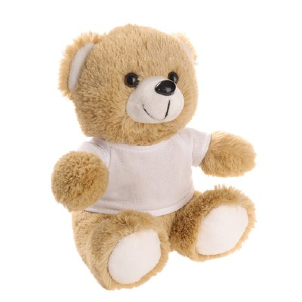 White fluffy teddy bear discount