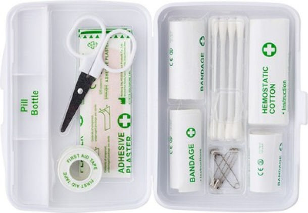  First aid kit in plastic case, 23 pcs