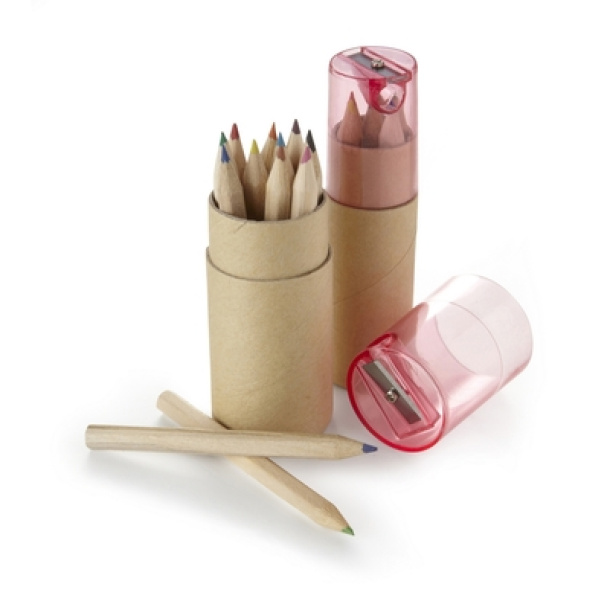  Colour pencil set with pencil sharpener
